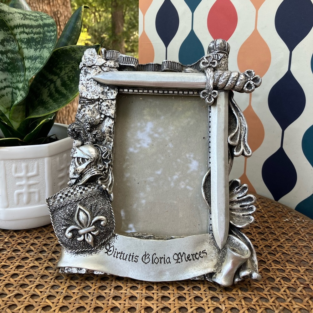 1995 Virtutis Gloria Merces Sword & Shield Silver Colored Picture Frame UDC